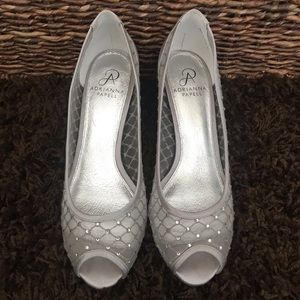 Adrianna Papell Silver Heels